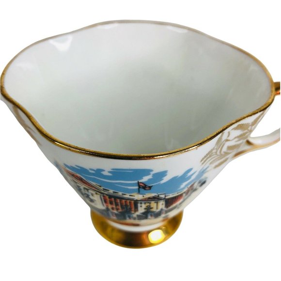Society Buckingham Palace Tea Cup & Saucer Bone China Footed Gold England Teacup - Picture 6 of 10